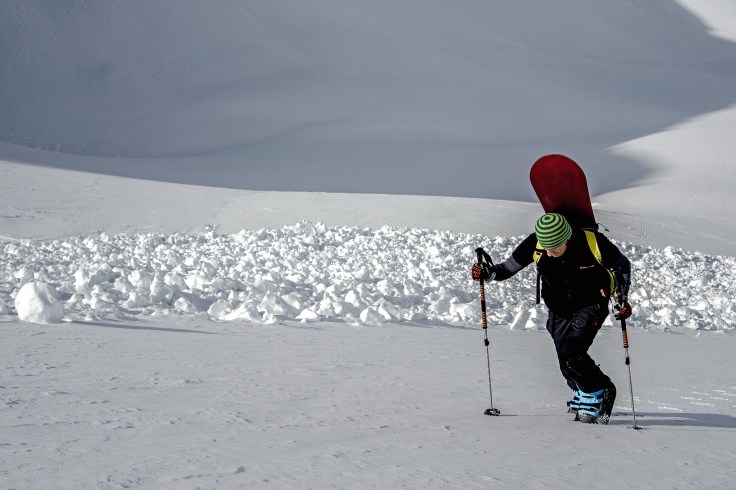 Aufstieg durch die Rinne