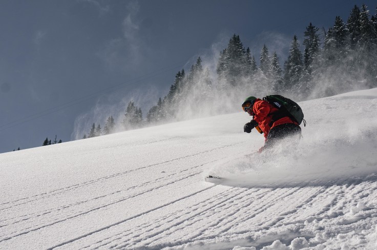 Snowboarden im Powder